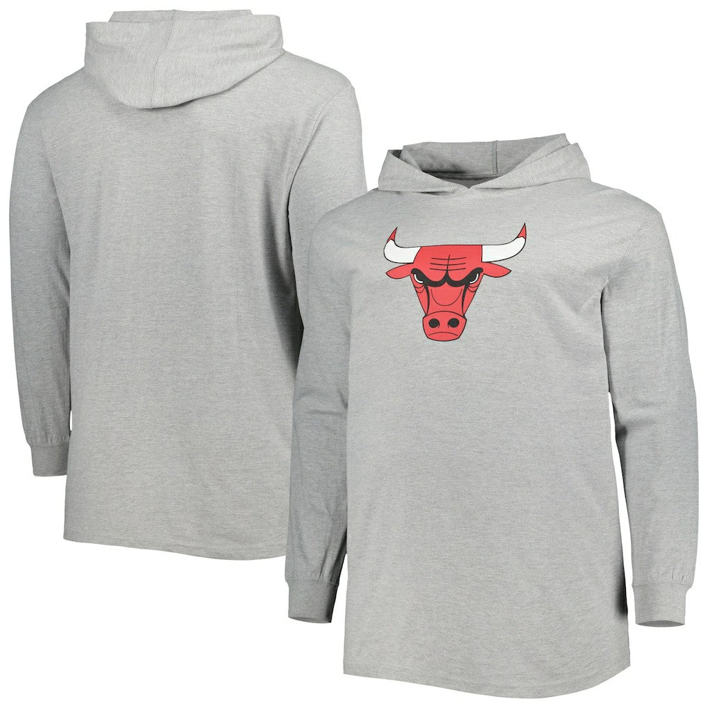 Chicago Bulls Big & Tall Pullover Hoodie Heather Gray - Fanatics