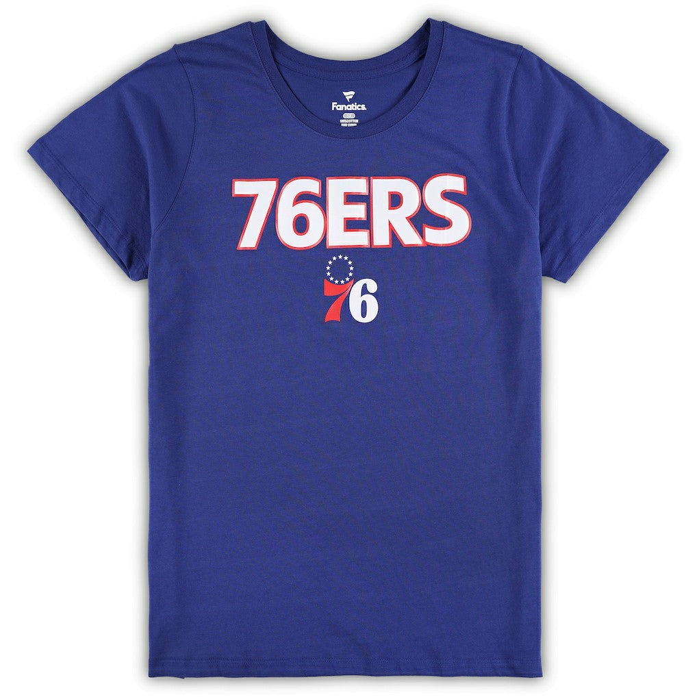 Philadelphia 76ers Women's Plus Size T-Shirt & Shorts Combo Set Royal/Heather Gray - Fanatics