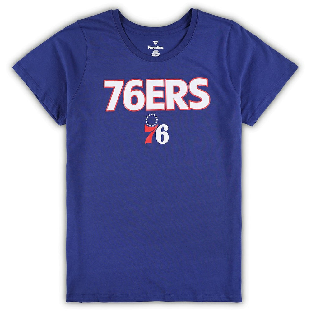 Philadelphia 76ers Women's Plus Size T-Shirt & Shorts Combo Set Royal/Heather Gray - Fanatics