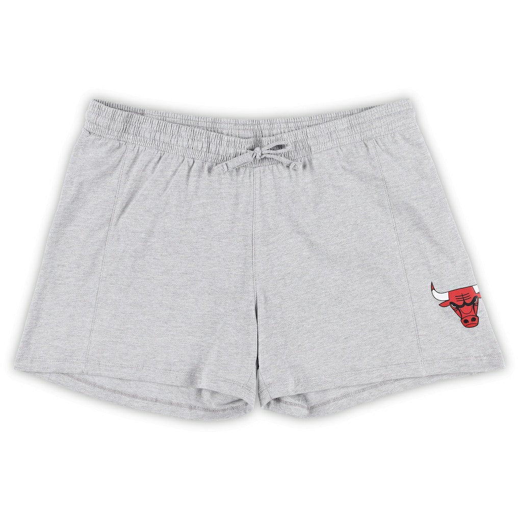 Chicago Bulls Women's Plus Size T-Shirt & Shorts Combo Set Red/Heather Gray - Fanatics