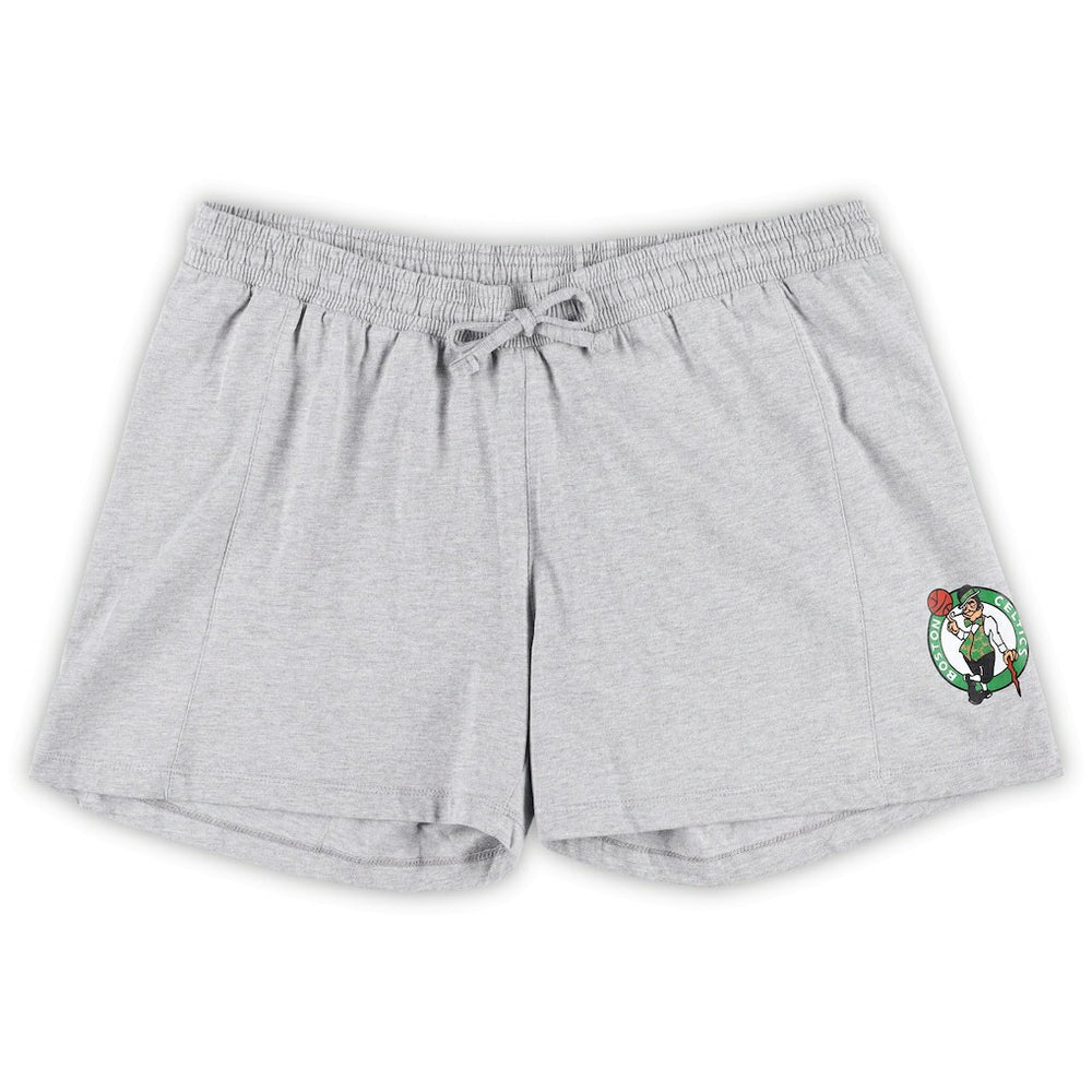 Boston Celtics Women's Plus Size T-Shirt & Shorts Combo Set Kelly Green/Heather Gray - Fanatics