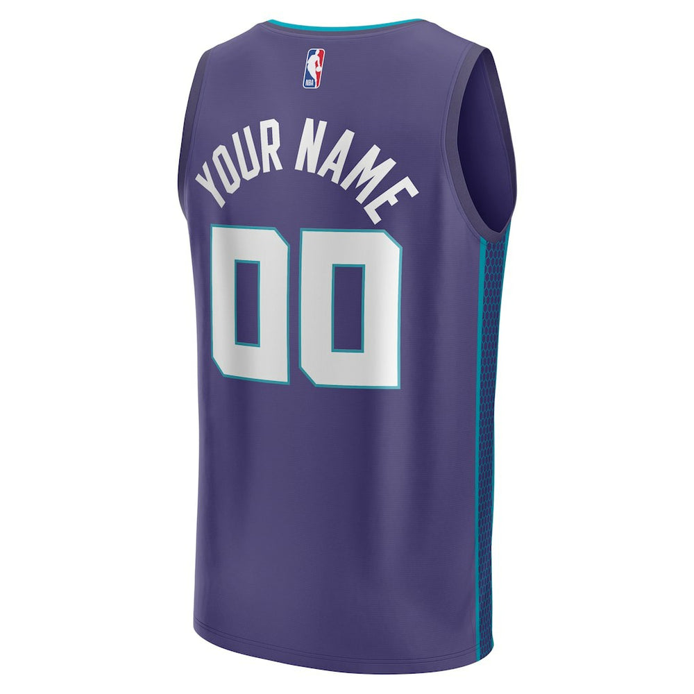 Charlotte Hornets Fast Break Custom Jersey Purple Statement Edition - Fanatics
