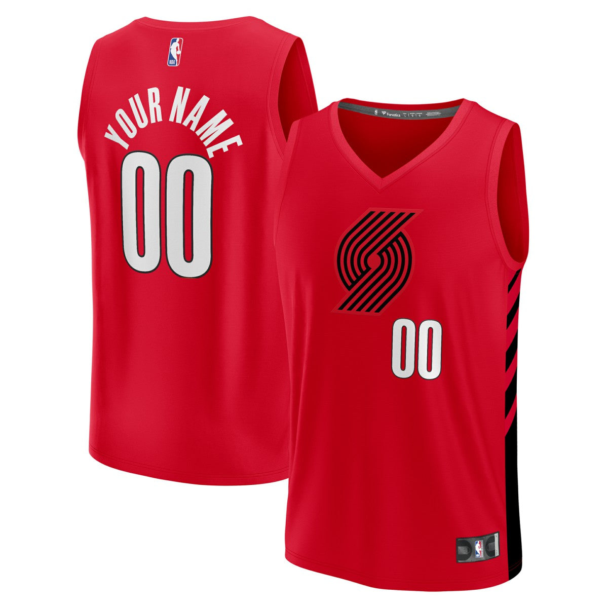 Portland Trail Blazers Fast Break Custom Replica Jersey Red Statement Edition - Fanatics outlet