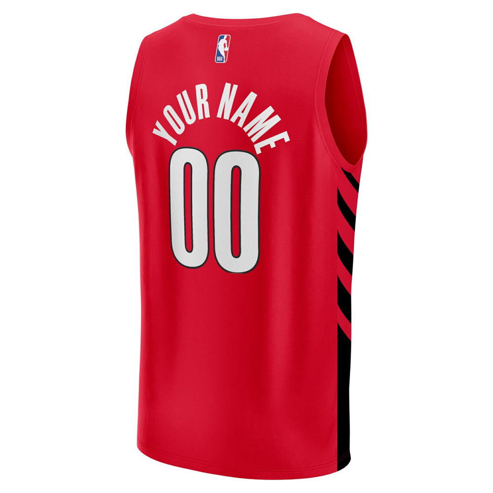 Portland Trail Blazers Fast Break Custom Replica Jersey Red Statement Edition - Fanatics outlet