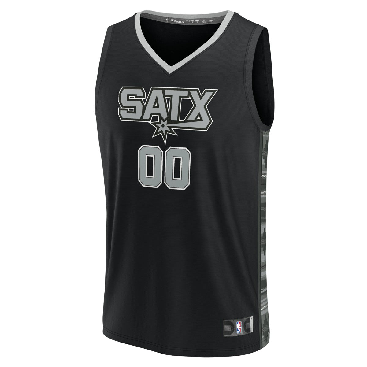 San Antonio Spurs Fast Break Custom Replica Jersey Black Statement Edition - Fanatics