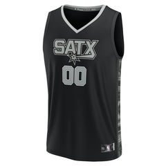 San Antonio Spurs Fast Break Custom Replica Jersey Black Statement Edition - Fanatics