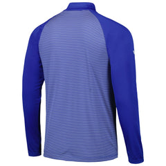 New York Mets Levelwear Charter Striped Raglan Quarter-Zip Top - Royal Tops