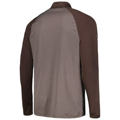 San Diego Padres Levelwear Charter Striped Raglan Quarter-Zip Top - Brown Tops