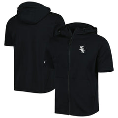 Chicago White Sox Levelwear Recruit Full-Zip Short Sleeve Hoodie - Black Hoodies