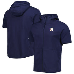 Houston Astros Levelwear Recruit Full-Zip Short Sleeve Hoodie - Navy Hoodies
