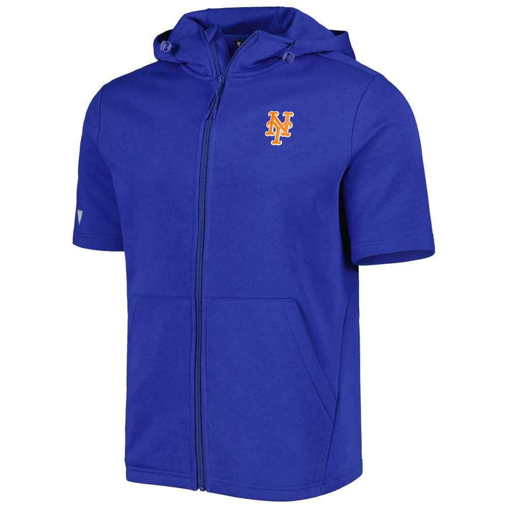 New York Mets Levelwear Recruit Full-Zip Short Sleeve Hoodie - Royal Hoodies