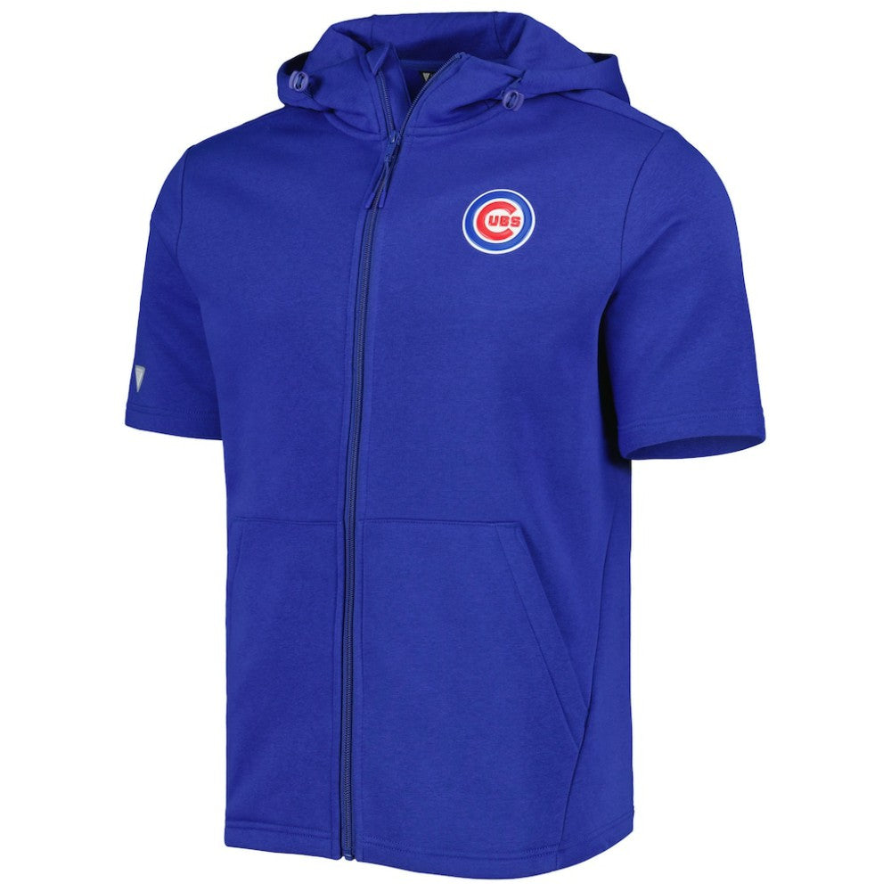 Chicago Cubs Levelwear Recruit Full-Zip Short Sleeve Hoodie - Royal Hoodies