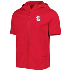 St. Louis Cardinals Levelwear Recruit Full-Zip Short Sleeve Hoodie - Red Hoodies