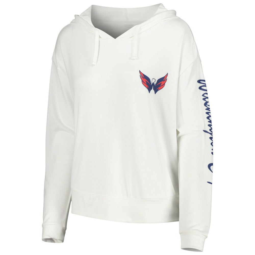 Washington Capitals Concepts Sport Women's Accord Hacci Long Sleeve Hoodie Top - White | US 5335017