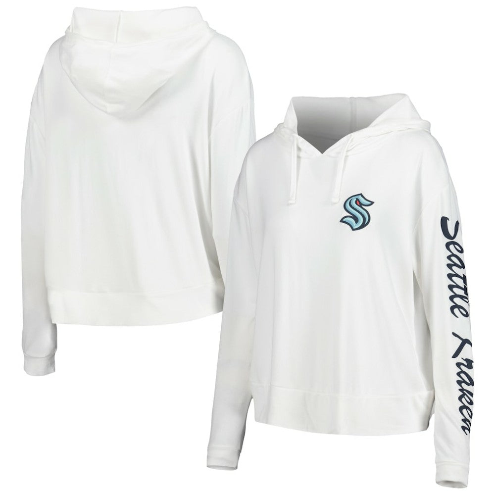 Seattle Kraken Concepts Sport Women's Accord Hacci Long Sleeve Hoodie Top - Cream | US 5335022