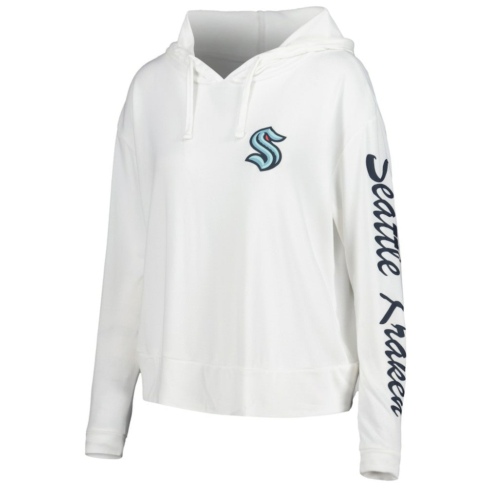 Seattle Kraken Concepts Sport Women's Accord Hacci Long Sleeve Hoodie Top - Cream | US 5335022