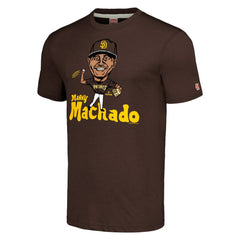 Manny Machado San Diego Padres Homage Caricature Tri-Blend T-Shirt - Brown T-shirts