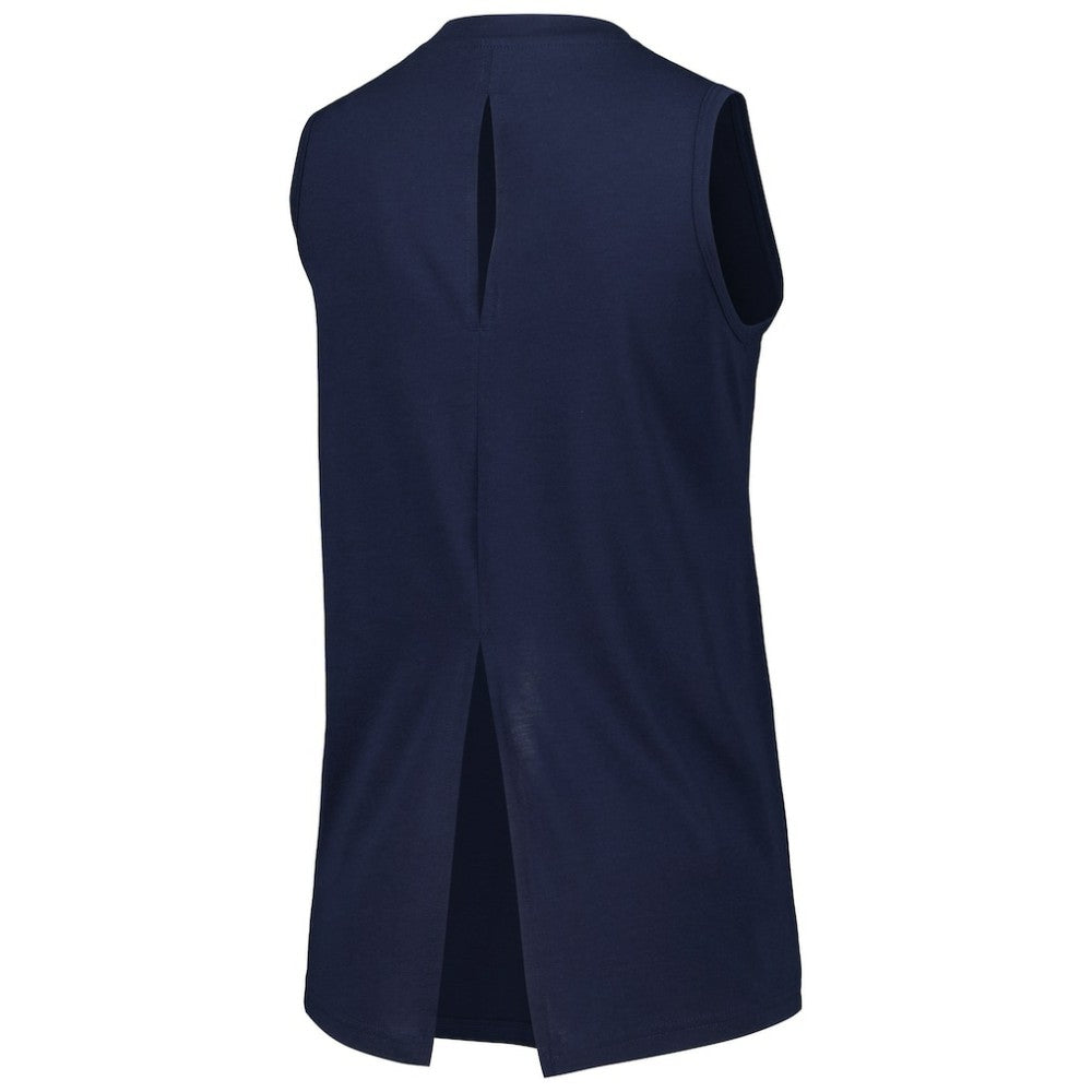 Boston Red Sox Levelwear Women's Paisley Chase V-Neck Tank Top - Navy Tanks