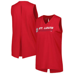 St. Louis Cardinals Levelwear Women's Paisley Chase V-Neck Tank Top - Red Tanks