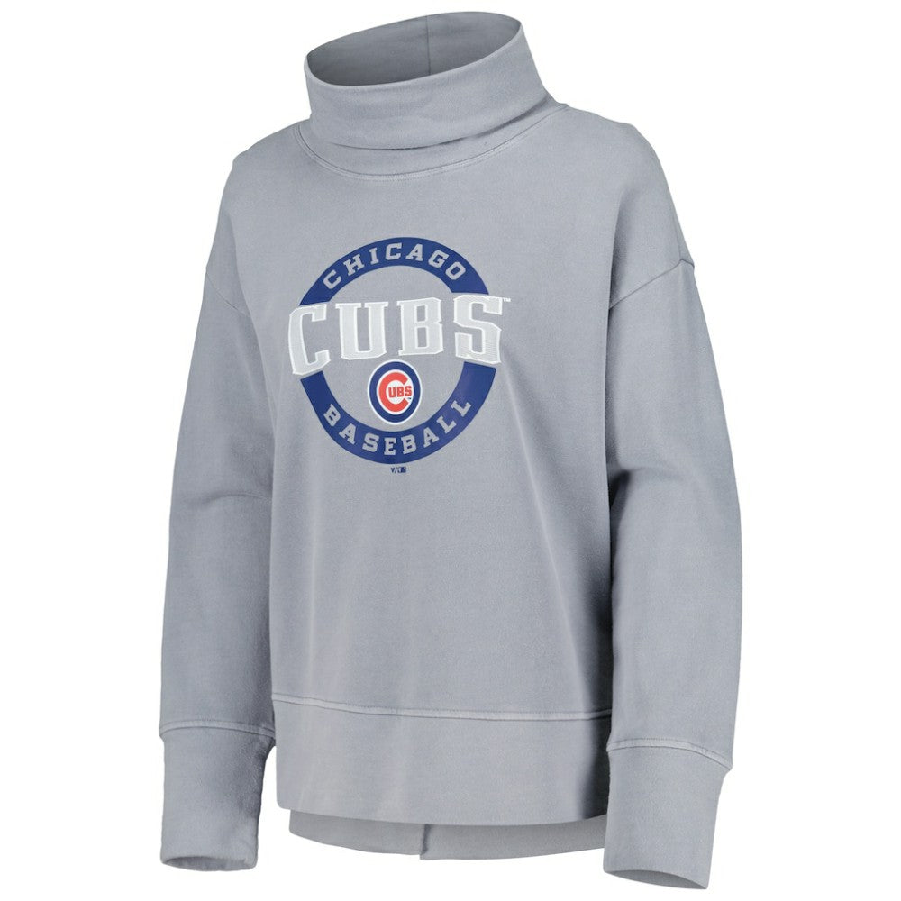 Chicago Cubs Levelwear Women's Sunset Farm Team Pullover Sweatshirt - Heather Gray Pullover