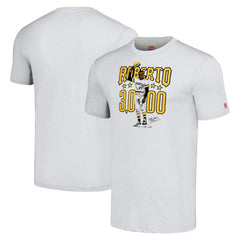 Roberto Clemente Pittsburgh Pirates Homage Illustration Tri-Blend T-Shirt - Heather Gray T-shirts