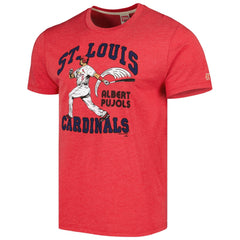 Albert Pujols St. Louis Cardinals Homage Illustration Tri-Blend T-Shirt - Red T-shirts