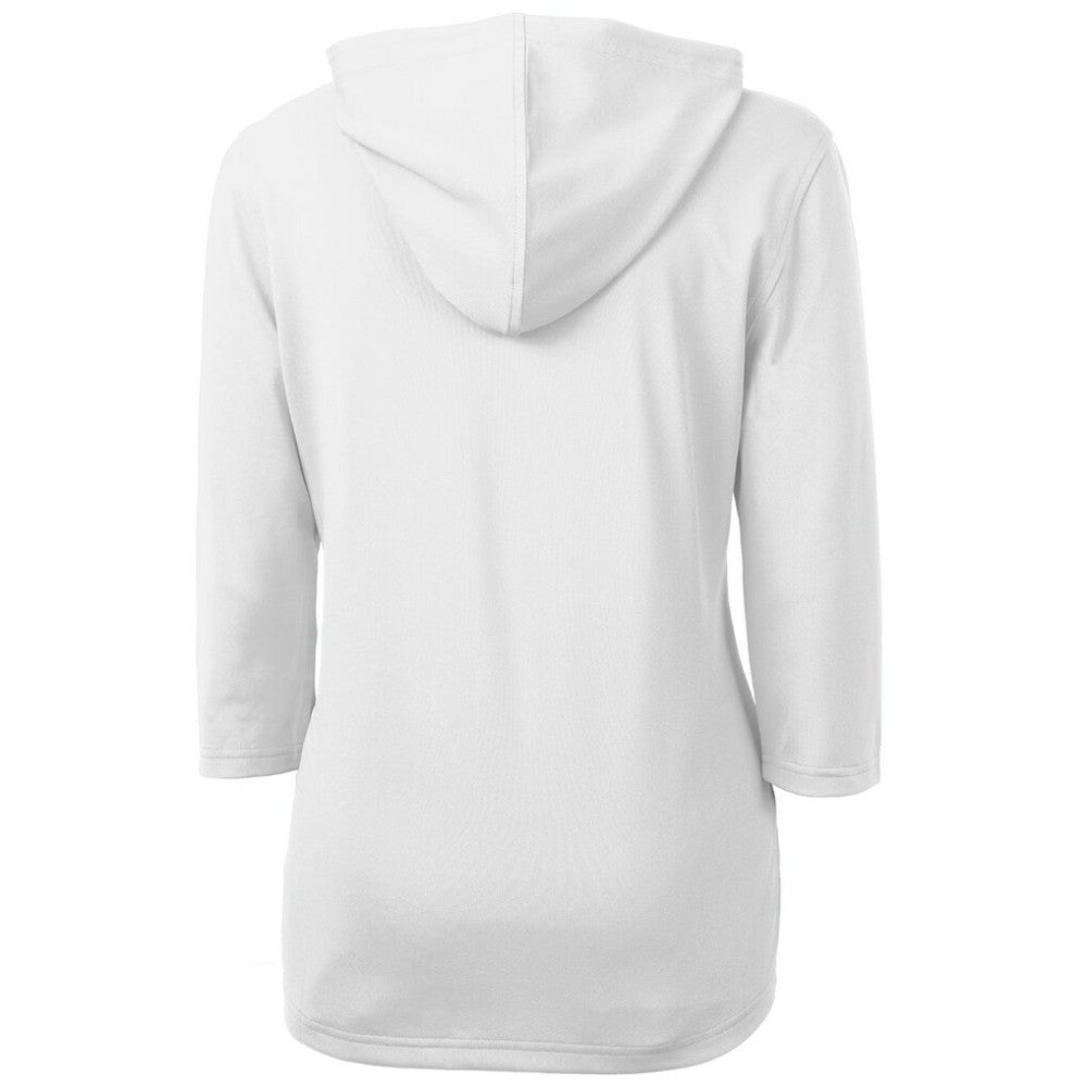 Minnesota Twins Cutter & Buck Women's DryTec Virtue Eco Pique Recycled Half-Zip Pullover Hoodie Top - White Hoodies