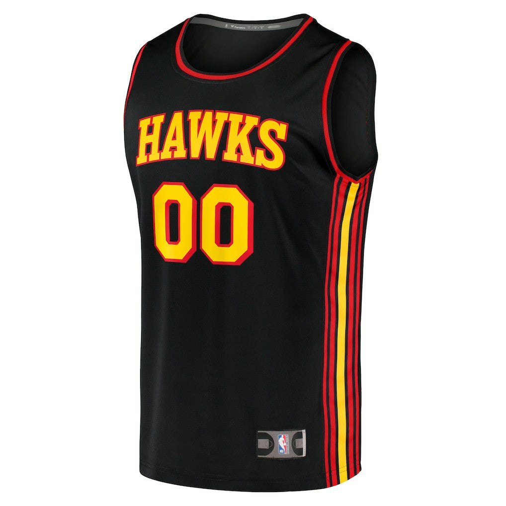 Atlanta Hawks Youth Fast Break Replica Custom Jersey Statement Edition Black - Fanatics