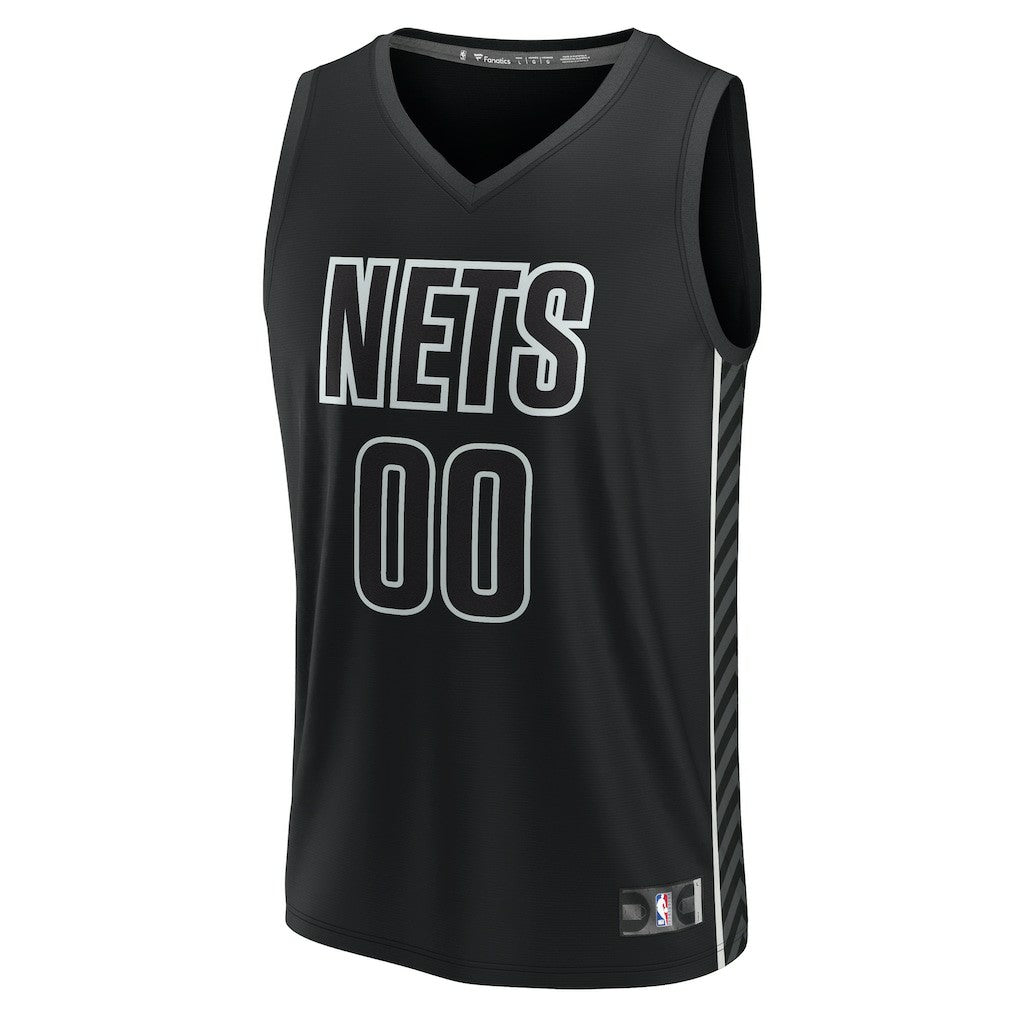 Brooklyn Nets Youth Fast Break Replica Custom Jersey Statement Edition Black - Fanatics