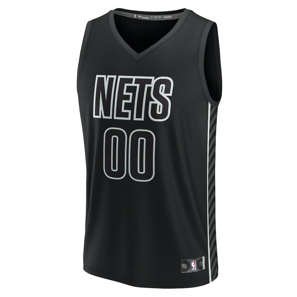 Brooklyn Nets Youth Fast Break Replica Custom Jersey Statement Edition Black - Fanatics