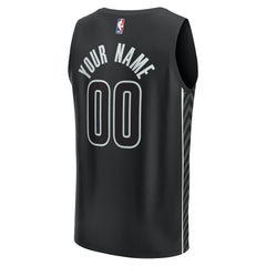 Brooklyn Nets Youth Fast Break Replica Custom Jersey Statement Edition Black - Fanatics