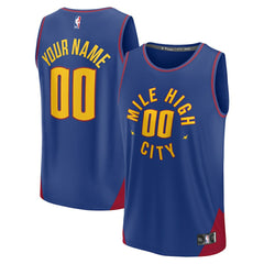 Denver Nuggets Youth Fast Break Replica Custom Jersey Statement Editi- Blue - Fanatics