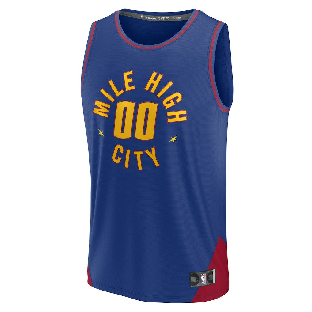 Denver Nuggets Youth Fast Break Replica Custom Jersey Statement Editi- Blue - Fanatics