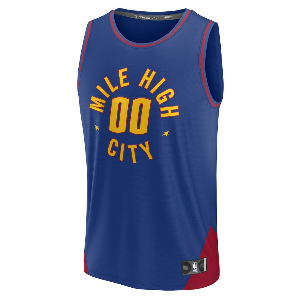 Denver Nuggets Youth Fast Break Replica Custom Jersey Statement Editi- Blue - Fanatics