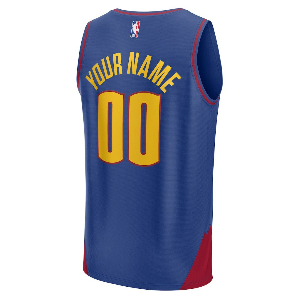 Denver Nuggets Youth Fast Break Replica Custom Jersey Statement Editi- Blue - Fanatics