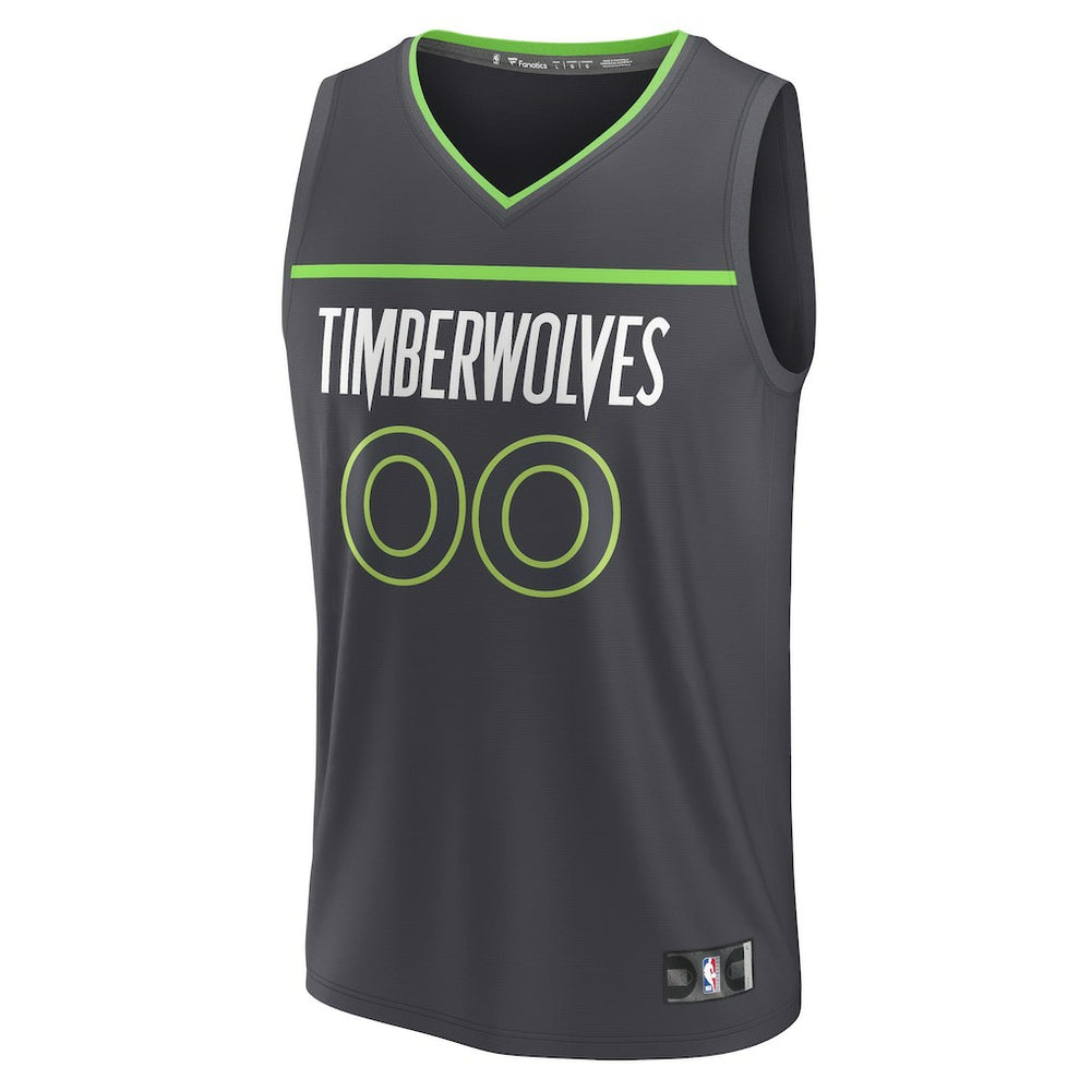 Minnesota Timberwolves Youth Custom Fast Break Jersey Statement Edition Black - Fanatics