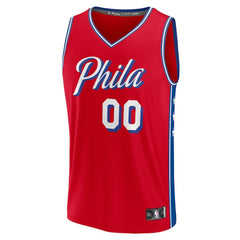 Philadelphia 76ers Youth Fast Break Replica Custom Jersey Statement Edition Red - Fanatics