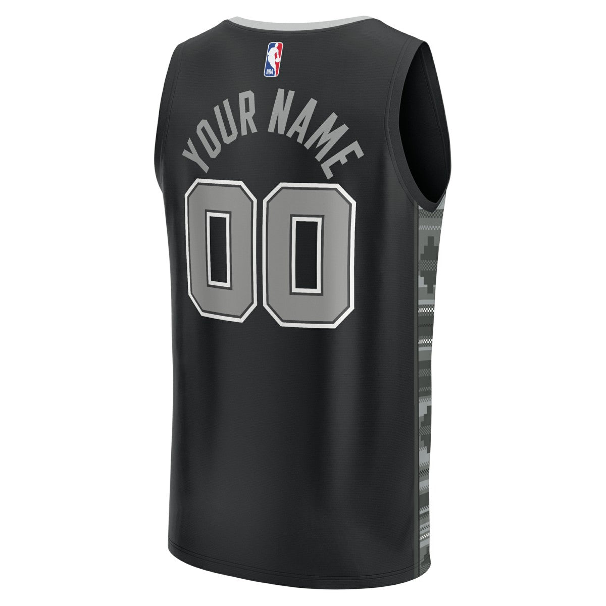 San Antonio Spurs Youth Fast Break Replica Custom Jersey Statement Edition Black - Fanatics