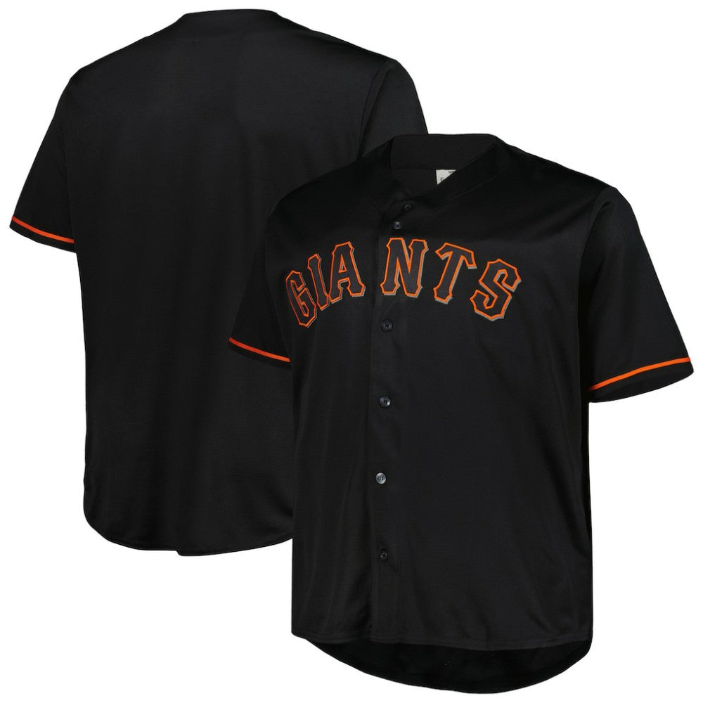 San Francisco Giants Big & Tall Pop Fashion Jersey - Black Jerseys