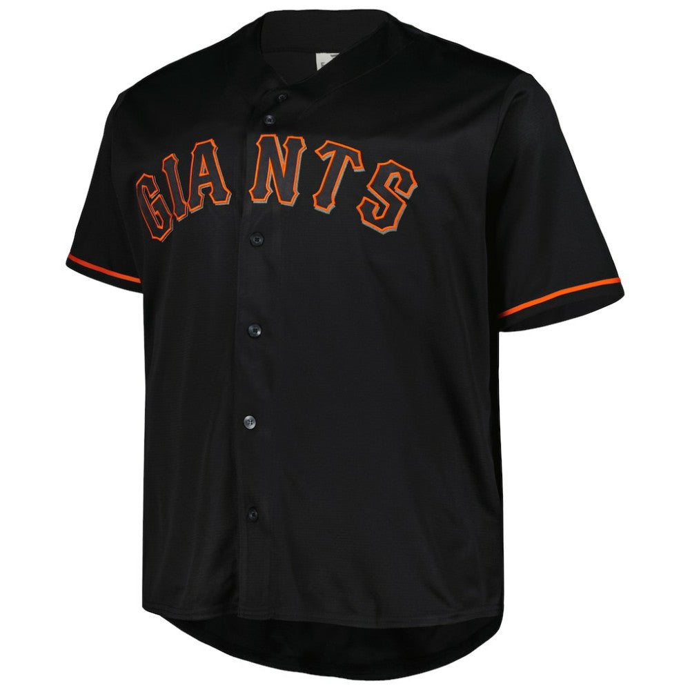 San Francisco Giants Big & Tall Pop Fashion Jersey - Black Jerseys