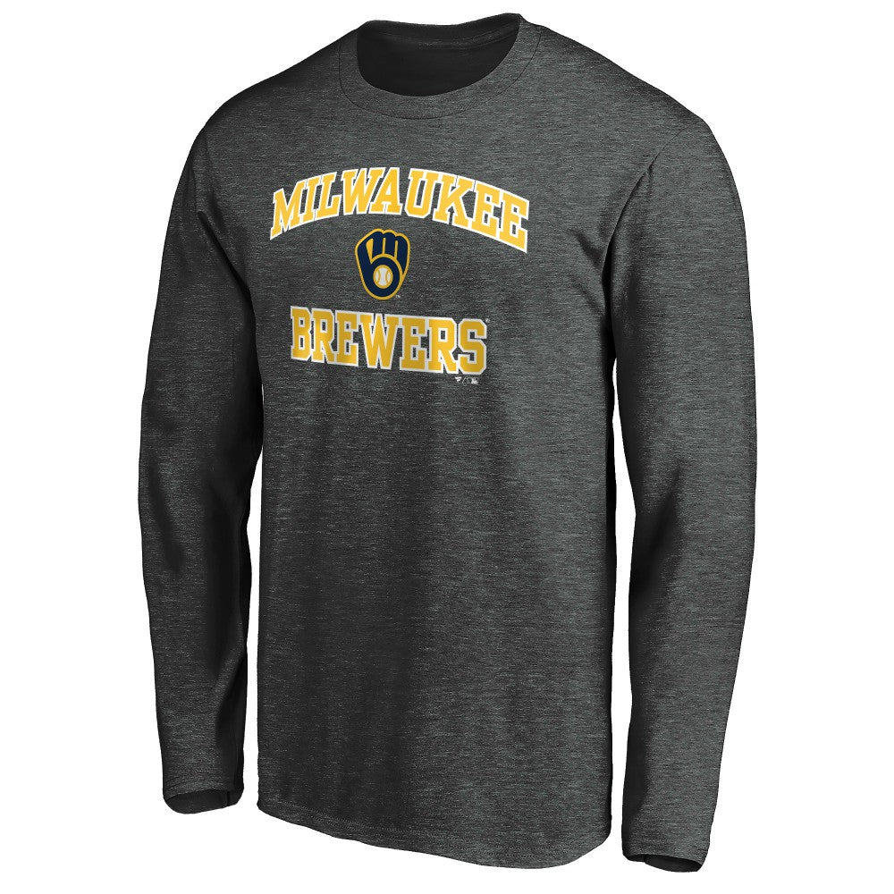 Milwaukee Brewers Heart & Soul Team Long Sleeve T-Shirt - Charcoal T-shirts