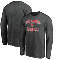 St. Louis Cardinals Heart & Soul Team Long Sleeve T-Shirt - Charcoal T-shirts