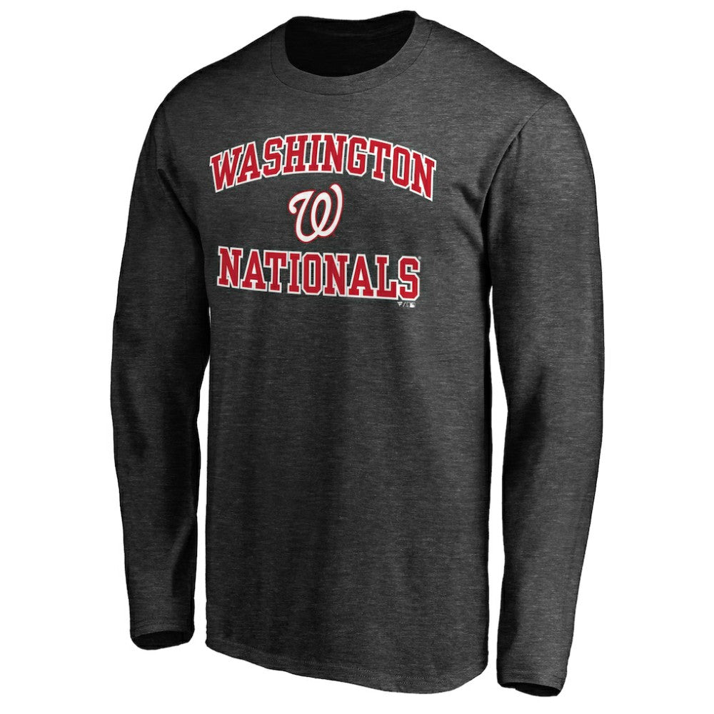 Washington Nationals Heart & Soul Team Long Sleeve T-Shirt - Charcoal T-shirts
