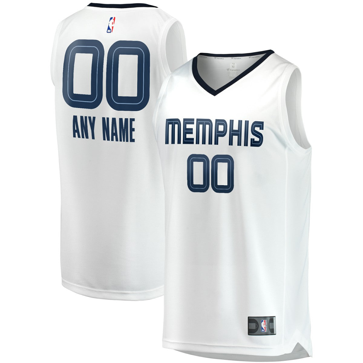 Memphis Grizzlies Fast Break Custom Replica Jersey Association Edition White - Fanatics