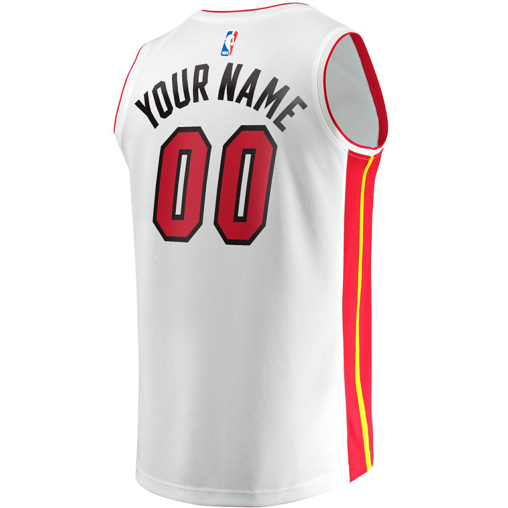 Miami Heat Fast Break Custom Replica Jersey Association Edition White - Fanatics