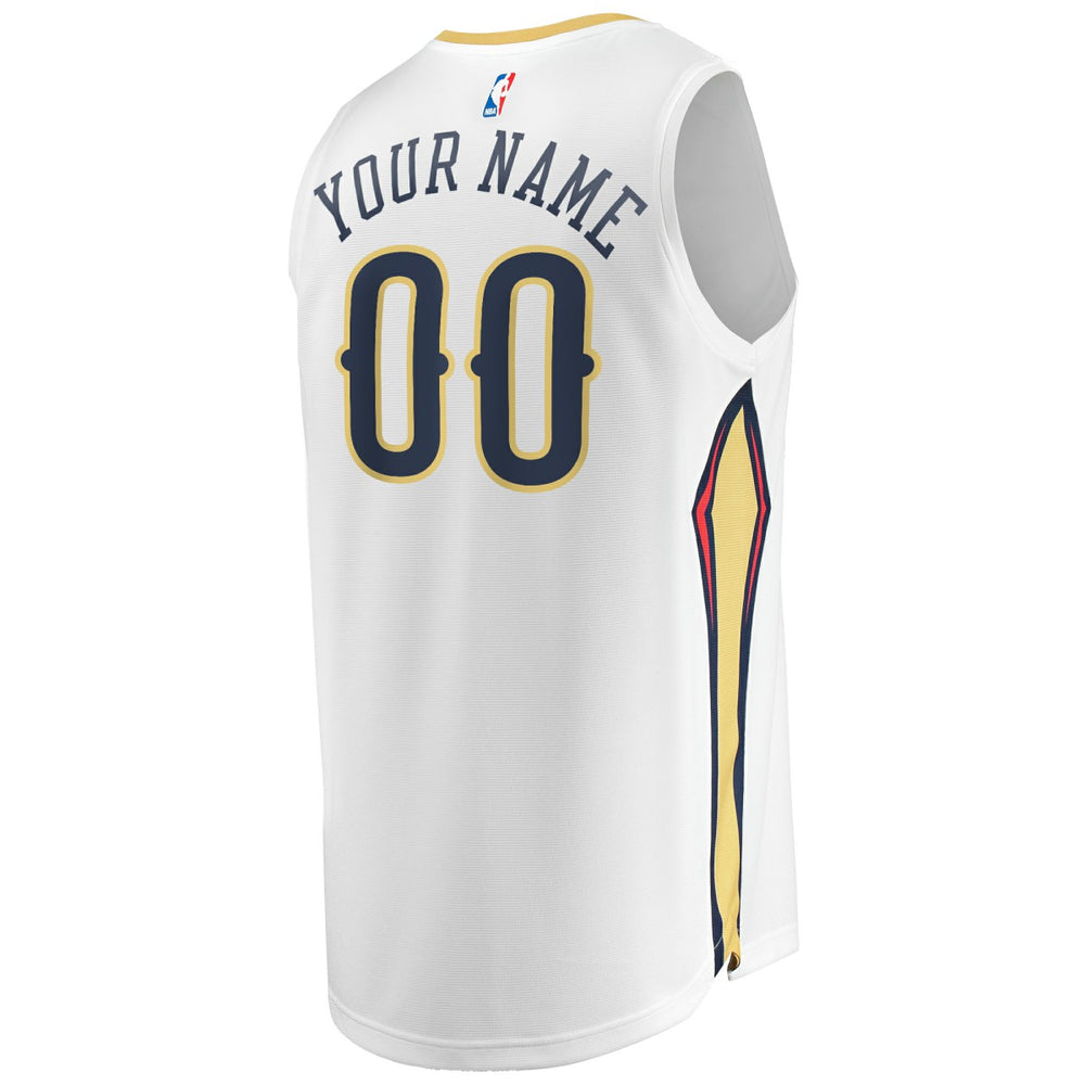 New Orleans Pelicans Unisex Custom Fast Break Jersey Association Edition White - Fanatics