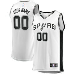 San Antonio Spurs Fast Break Custom Replica Jersey Association Edition White - Fanatics