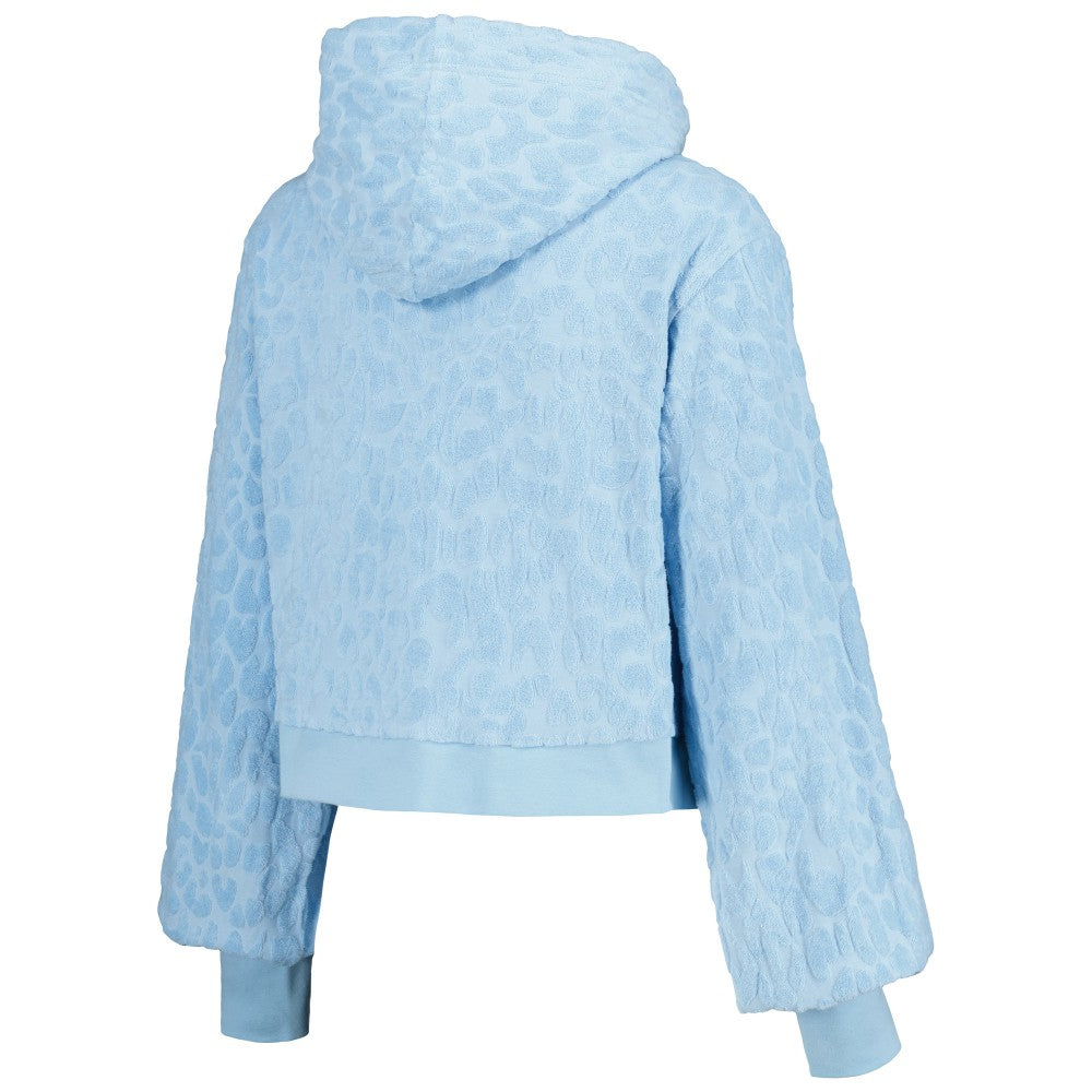 Los Angeles Dodgers Lusso Women's Tabitha Cheetah Terry Full-Zip Sweatshirt - Blue Sweatshirts
