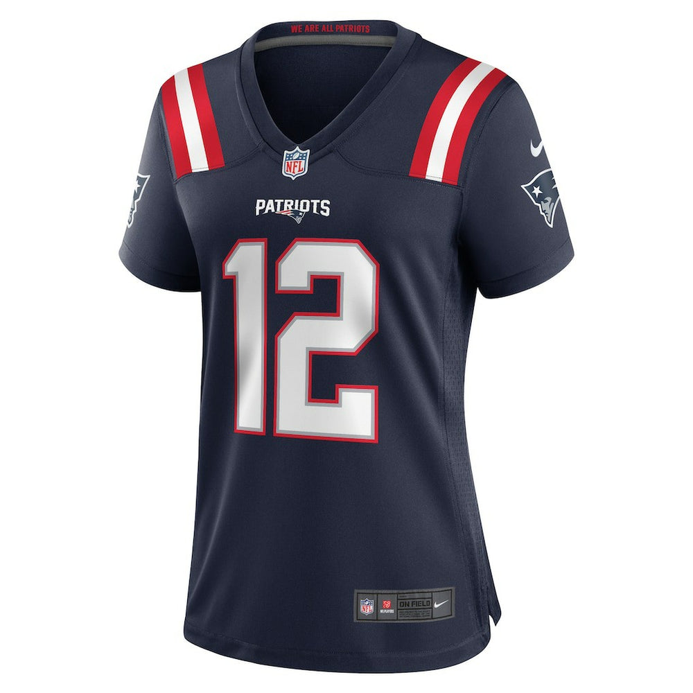 Tom Brady New England Patriots Women's Retired Game Jersey - Navy Jerseys