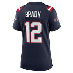 Tom Brady New England Patriots Women's Retired Game Jersey - Navy Jerseys